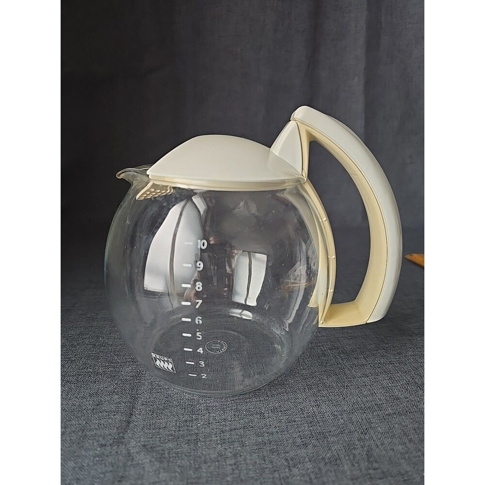 Krups Coffee Maker #466. White, Ten Cup. Glass Carafe ONLY. Mod: CAS 12 900 SOM